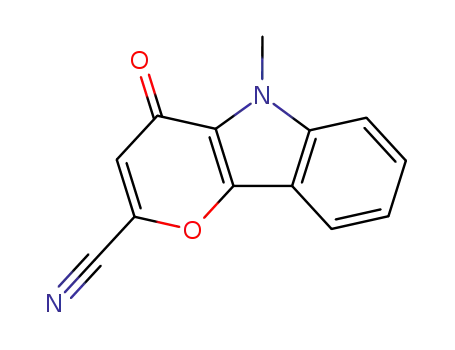 4,5-dihydro-5-methyl-4-oxopyrano<3,2-b>indole-2-carbonitrile