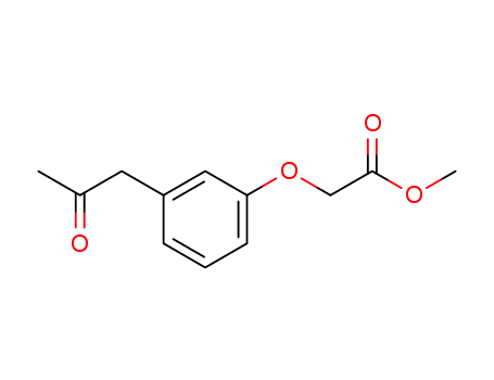 Molecular Structure of 78091-21-1 (Acetic acid, [3-(2-oxopropyl)phenoxy]-, methyl ester)