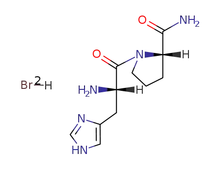 Molecular Structure of 59760-04-2 (H-HIS-PRO-NH2 2 HBR)