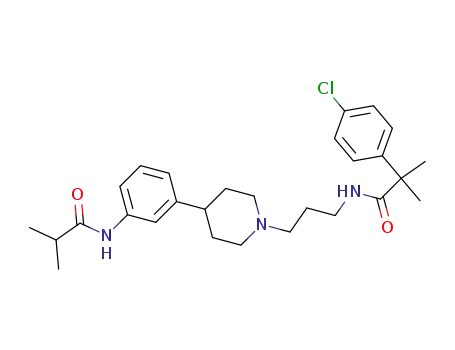 2-(4-CHLOROPHENYL)-N-(3-{4-[3-(ISOBUTYRYLAMINO)PHENYL]-1-PIPERIDINYL}PROPYL)-2-METHYLPROPANAMIDE