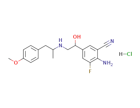1-(4-amino-3-cyano-5-fluoro-phenyl)-2-[2-(4-methoxyphenyl)-1-methyl-ethylamino]-ethanol-hydrochloride