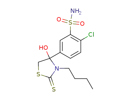 Benzenesulfonamide,
5-(3-butyl-4-hydroxy-2-thioxo-4-thiazolidinyl)-2-chloro-