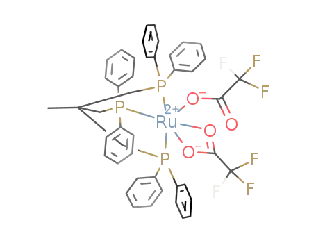 Molecular Structure of 169334-49-0 (Ru(CF<sub>3</sub>COO)2(CH<sub>3</sub>C(CH<sub>2</sub>P(C<sub>6</sub>H<sub>5</sub>)2)3))