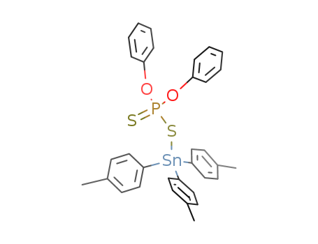 Molecular Structure of 144315-50-4 (Stannane, [(diphenoxyphosphinothioyl)thio]tris(4-methylphenyl)-)