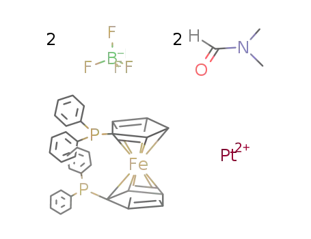 {(1,1'-bis(diphenylphosphino)ferrocene)Pt(DMF)2}{BF<sub>4</sub>}2