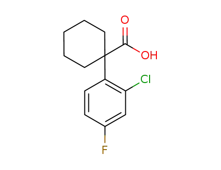 Molecular Structure of 214263-02-2 (1-(2-CHLORO-4-FLUOROPHENYL)CYCLOHEXANECARBOXYLIC ACID)