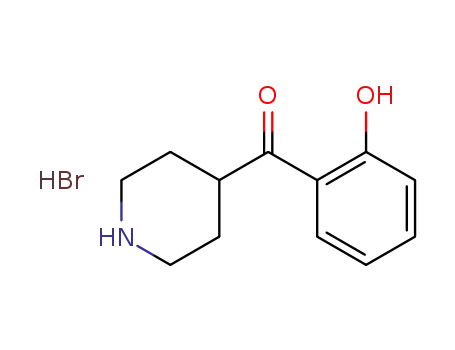 Molecular Structure of 193204-77-2 (Methanone, (2-hydroxyphenyl)-4-piperidinyl-, hydrobromide)