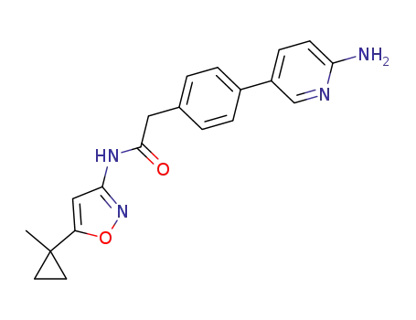 2-(4-(6-aminopyridin-3-yl)phenyl)-N-(5-(1-methylcyclopropyl)isoxazol-3-yl)acetamide