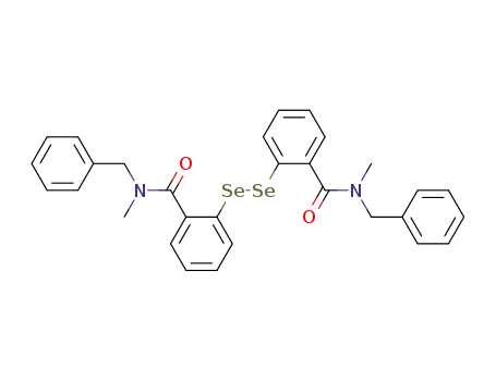 Molecular Structure of 105893-13-8 (Benzamide, 2,2'-diselenobis[N-methyl-N-(phenylmethyl)-)