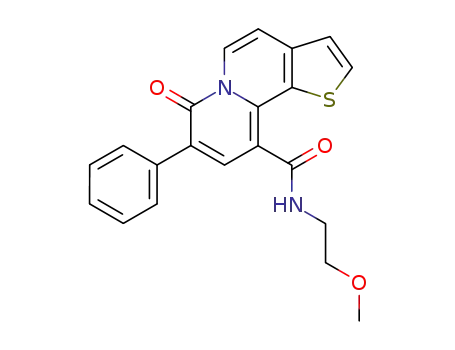 7H-Thieno[2,3-a]quinolizine-10-carboxamide,
N-(2-methoxyethyl)-7-oxo-8-phenyl-