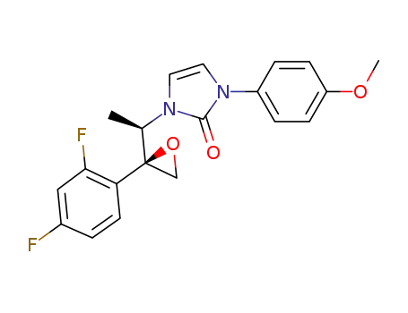 Molecular Structure of 155431-25-7 (1-[(1R,2S)-2-(2,4-difluorophenyl)-2,3-epoxy-1-methylpropyl]-3-(4-methoxyphenyl)-2(1H,3H)-imidazolone)