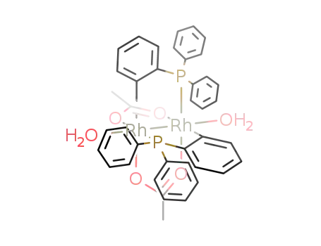 Rh<sub>2</sub>(acetato)2[(C<sub>6</sub>H<sub>4</sub>)P(C<sub>6</sub>H<sub>5</sub>)2]2(H<sub>2</sub>O)2