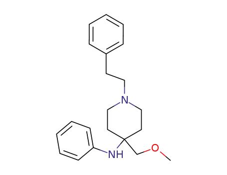 Molecular Structure of 72996-91-9 (4-Piperidinamine, 4-(methoxymethyl)-N-phenyl-1-(2-phenylethyl)-)