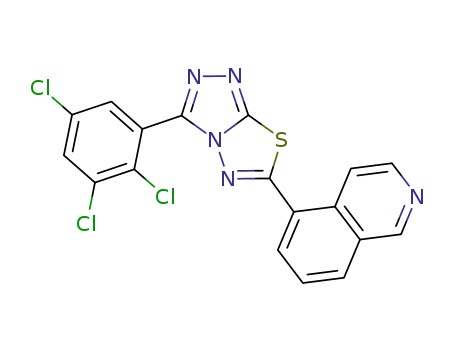 C<sub>18</sub>H<sub>8</sub>Cl<sub>3</sub>N<sub>5</sub>S