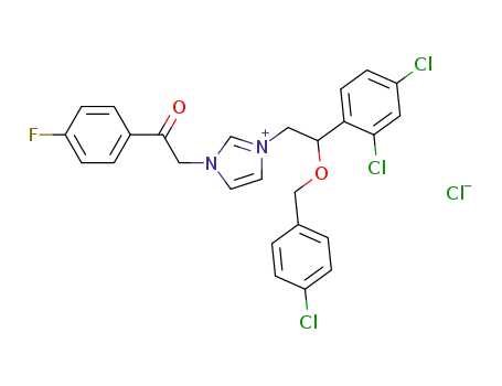 1-[2,4-Dichloro-β-(p-chlorobenzyloxy)phenethyl]-3-(p-fluorophenacyl)imidazolium chloride