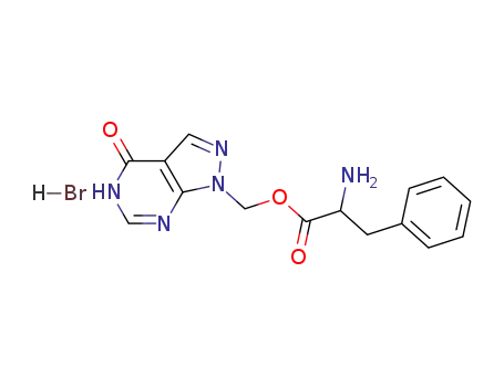 Phenylalanine,
(4,5-dihydro-4-oxo-1H-pyrazolo[3,4-d]pyrimidin-1-yl)methyl ester,
monohydrobromide