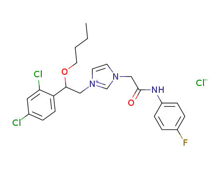1-(β-Butoxy-2,4-dichlorophenethyl)-3-[N-(p-fluorophenyl)carbamoylmethyl]imidazolium chloride