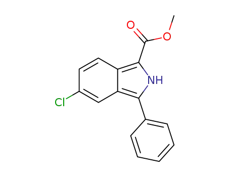 Molecular Structure of 61294-97-1 (2H-Isoindole-1-carboxylic acid, 5-chloro-3-phenyl-, methyl ester)