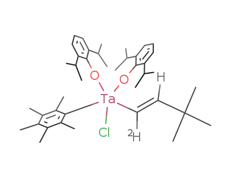 (E)-(η1-C6Me5CH2)Ta(CD=CH(CMe3))(2,6-OC6H3(i-Pr)2)2Cl