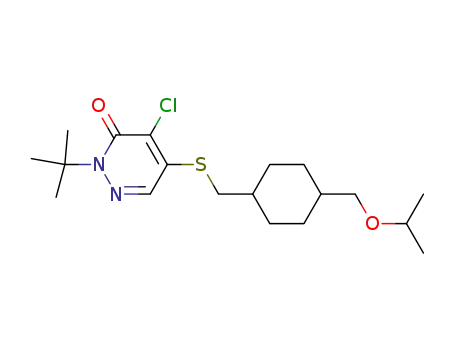 Molecular Structure of 141604-31-1 (3(2H)-Pyridazinone,4-chloro-2-(1,1-dimethylethyl)-5-[[[4-[(1-methylethoxy)methyl]cyclohexyl]methyl]thio]-)