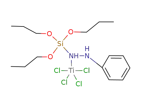 Molecular Structure of 122953-88-2 ((C<sub>3</sub>H<sub>7</sub>O)3Si(NHNHC<sub>6</sub>H<sub>5</sub>)(TiCl<sub>4</sub>))