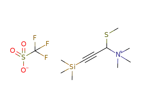 trimethyl-N-(1-methylsulfanyl-1-(trimethylsilyl)ethynyl)methylammonium trifluoromethanesulfonate