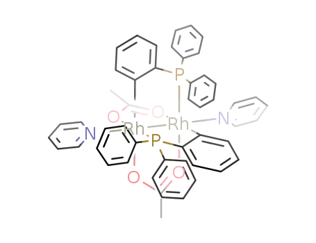 Rh<sub>2</sub>(acetato)2[(C<sub>6</sub>H<sub>4</sub>)P(C<sub>6</sub>H<sub>5</sub>)2]2Py<sub>2</sub>