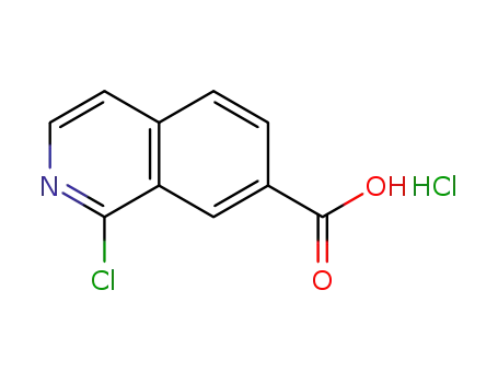 Molecular Structure of 223671-54-3 (1-chloroisoquinoline-5-carboxylic acid hydrochloride)