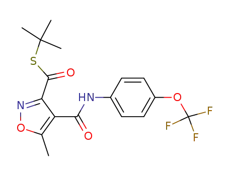 3-(1,1-dimethylethylthio)carbonyl-5-methyl-N-(4'-trifluoromethoxy)phenyl-4-isoxazolecarboxamide