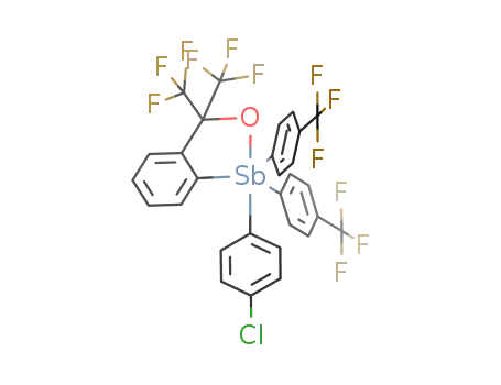 3,3-bis(trifluoromethyl)-1-(p-chlorophenyl)-1,1-bis{p-(trifluoromethyl)phenyl}-3H-2,1-benzoxastibole