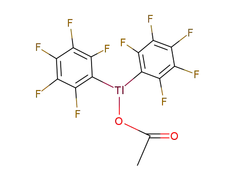 Molecular Structure of 1735-28-0 (bis-(pentafluoro phenyl) thallium acetate)