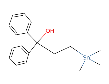 Benzenemethanol, a-phenyl-a-[2-(trimethylstannyl)ethyl]-