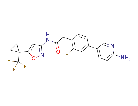 2-(4-(6-aminopyridin-3-yl)-2-fluorophenyl)-N-(5-(1-(trifluoromethyl)cyclopropyl)isoxazol-3-yl)acetamide