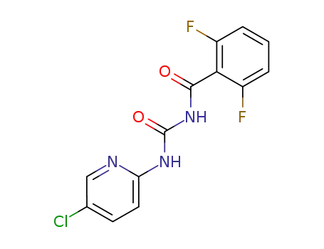 Molecular Structure of 64862-19-7 (N-[(5-chloropyridin-2-yl)carbamoyl]-2,6-difluorobenzamide)