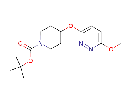 1-Piperidinecarboxylic acid, 4-[(6-methoxy-3-pyridazinyl)oxy]-,
1,1-dimethylethyl ester