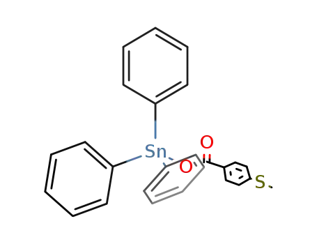 Molecular Structure of 91266-59-0 (Stannane, [[4-(methylthio)benzoyl]oxy]triphenyl-)