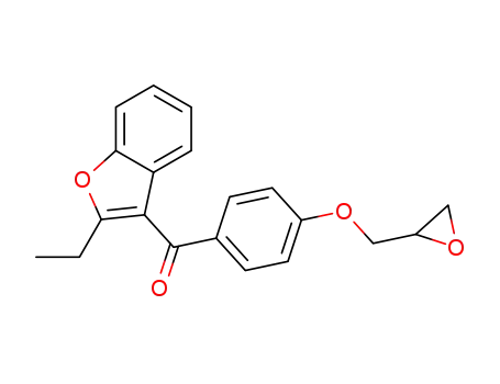 Molecular Structure of 61085-19-6 (2-ethyl-3-[4'-(2,3-epoxy)propoxybenzoyl]benzofuran)