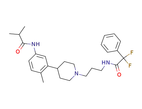 N-{3-[1-(3-{[DIFLUORO(PHENYL)ACETYL]AMINO}PROPYL)-4-PIPERIDINYL]-4-METHYLPHENYL}-2-METHYLPROPANAMIDE