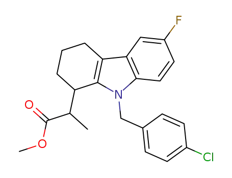 Methyl 2-(9-p-chlorobenzyl-6-fluoro-1,2,3,4-tetrahydrocarbazol-1-yl)-propanoate
