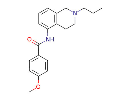 Molecular Structure of 37481-46-2 (4-Methoxy-N-(1,2,3,4-tetrahydro-2-propylisoquinolin-5-yl)benzamide)