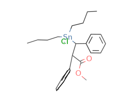 Molecular Structure of 106119-90-8 (Benzenepropanoic acid, b-(dibutylchlorostannyl)-a-phenyl-, methyl
ester)