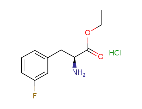 Molecular Structure of 457654-51-2 (D,L-3-fluorophenylalanine Ethyl Ester Hydrochloride)
