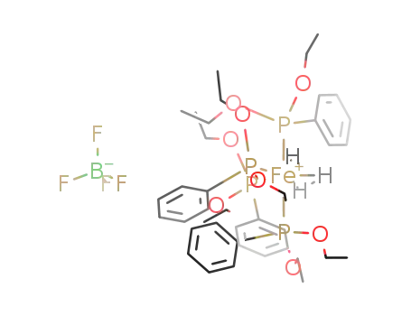 Molecular Structure of 118460-66-5 ({FeH(η2-H2)(PPh(OEt)2)4}(BF4))