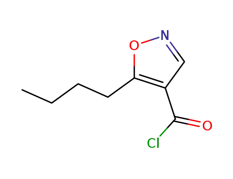 Molecular Structure of 75706-00-2 (4-Isoxazolecarbonyl chloride, 5-butyl- (9CI))