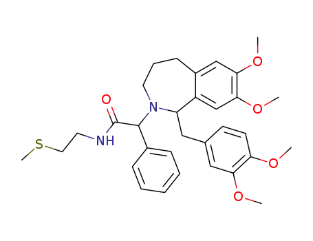 2-[1-(3,4-Dimethoxy-benzyl)-7,8-dimethoxy-1,3,4,5-tetrahydro-benzo[c]azepin-2-yl]-N-(2-methylsulfanyl-ethyl)-2-phenyl-acetamide