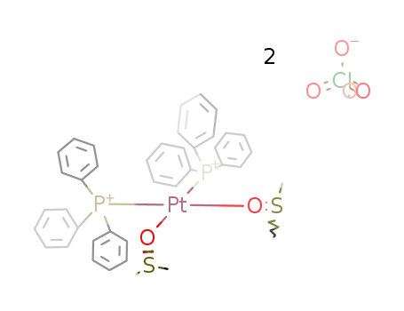 Molecular Structure of 118206-93-2 (cis-{Pt(PPh<sub>3</sub>)2(dmso)2}(ClO<sub>4</sub>)2)