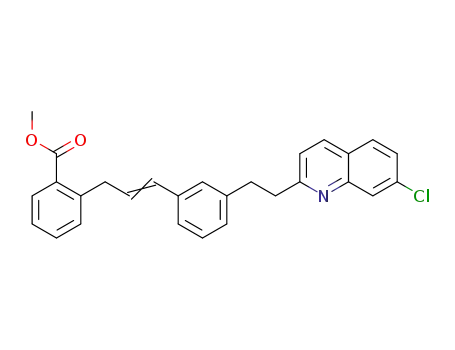 Molecular Structure of 142148-16-1 (Benzoic acid, 2-[3-[3-[2-(7-chloro-2-quinolinyl)ethyl]phenyl]-2-propenyl]-,
methyl ester)