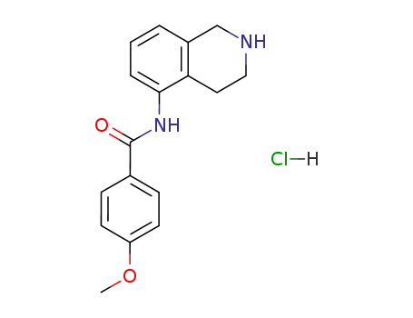 이소퀴놀린, 1,2,3,4-테트라히드로-5-(4-메톡시벤즈아미도)-, 염산염 e