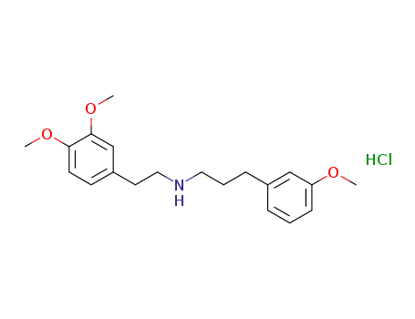 Molecular Structure of 51062-22-7 (Benzenepropanamine, N-[2-(3,4-dimethoxyphenyl)ethyl]-3-methoxy-,hydrochloride)
