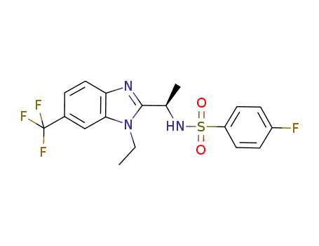 (R)-N-(1-(1-ethyl-6-(trifluoromethyl)-1H-benzo[d]imidazol-2-yl)ethyl)-4-fluorobenzenesulfonamide